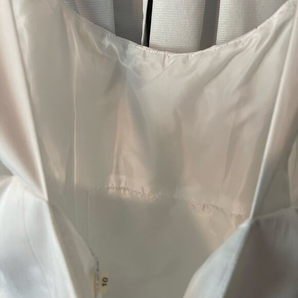 Calvin Klein sleeveless white lined pre owned dress size 10 - Picture 10 of 16